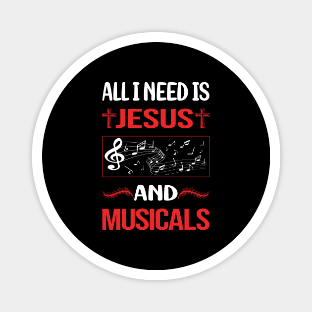 Funny Jesus Musicals Magnet by Happy Life